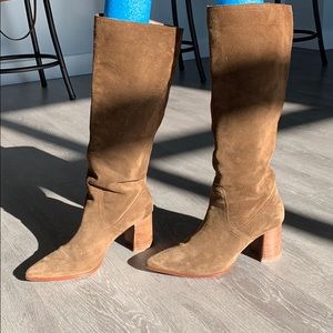 SUEDE PULL ON BOOTS